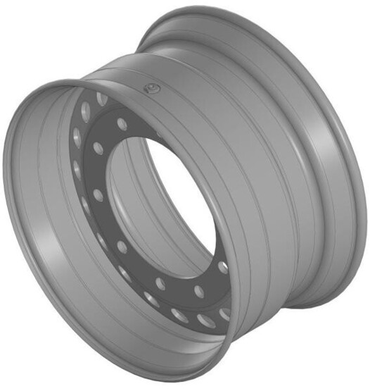 Диск грузовой Hartung (ЧКПЗ) 11.75x22.5 22.5x11.75 10x335 ET120 DIA281 СЕРЕБРИСТЫЙ