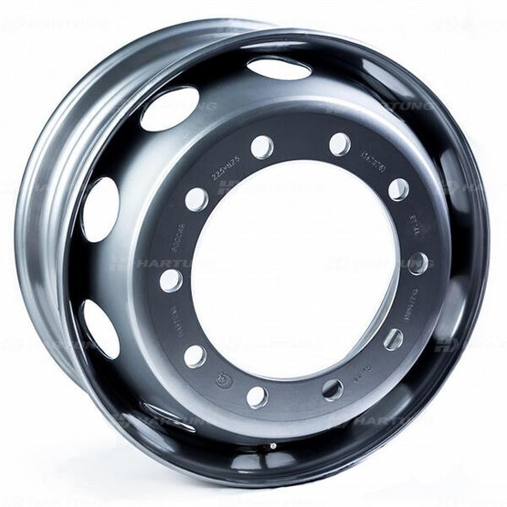 Диск грузовой Hartung (ЧКПЗ) 8.25x22.5 22.5x8.25 10x335 ET153 DIA281 СЕРЕБРИСТЫЙ