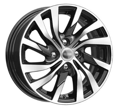 Диск Kdw Kd1546 15x6 4x100 ET40 DIA60.1 BLACK_FRONT_POLISHED