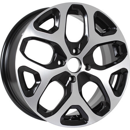 Диск Kdw Kd1637 16x6.5 4x100 ET50 DIA60.1 BLACK_FRONT_POLISHED