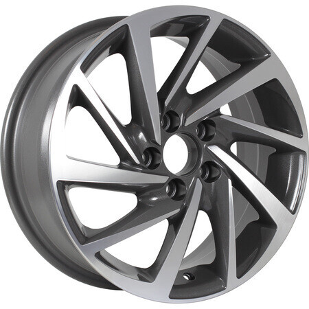 Диск Kdw Kd1530 15x6 4x100 ET46 DIA60.1 GREY_FRONT_POLISHED