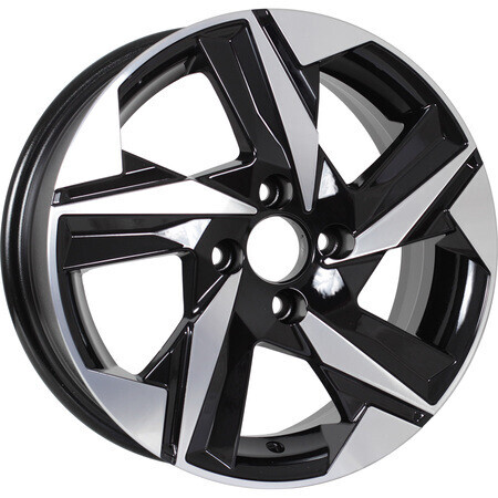 Диск Kdw Kd1520 15x6 4x100 ET46 DIA60.1 BLACK_FRONT_POLISHED
