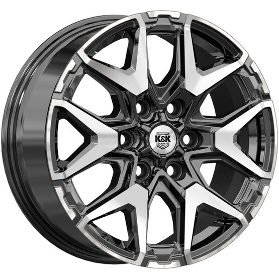 Диск K&K Гангут (Кс1176) 18x7.5 6x114.3 ET46 DIA67.1 АЛМАЗ ЧЁРНЫЙ