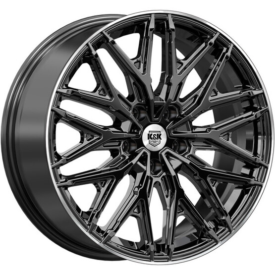 Диск K&K Клермон (Кс1156) 19x8 5x108 ET36 DIA65.1 ЧЁРНЫЙ БРИЛЛИАНТ