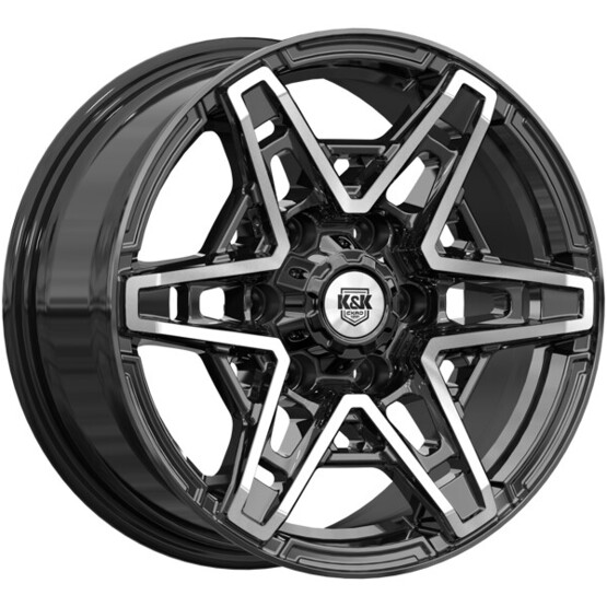 Диск K&K Блэкберн 17x8 6x139.7 ET25 DIA106.1 АЛМАЗ ЧЁРНЫЙ